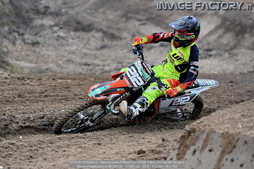 2019-02-10 Mantova - Internazionali di Motocross 00388 125cc 212 Davide Zampino